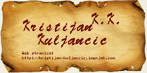 Kristijan Kuljančić vizit kartica
